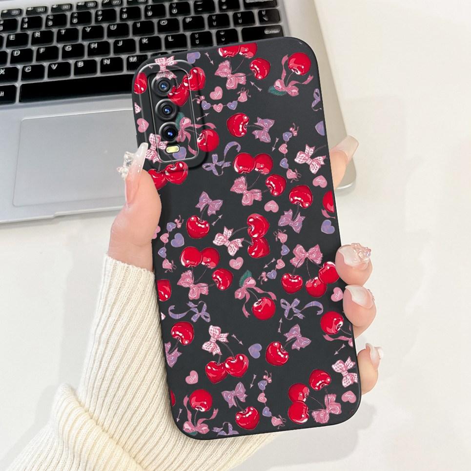For Vivo V2027 V2028 V2029 Back Cover Vivo Y11S Y12s Y12a Y20 Y20s Y20i Case Girly Fashion Funda Soft Liquid Silicone Bumper