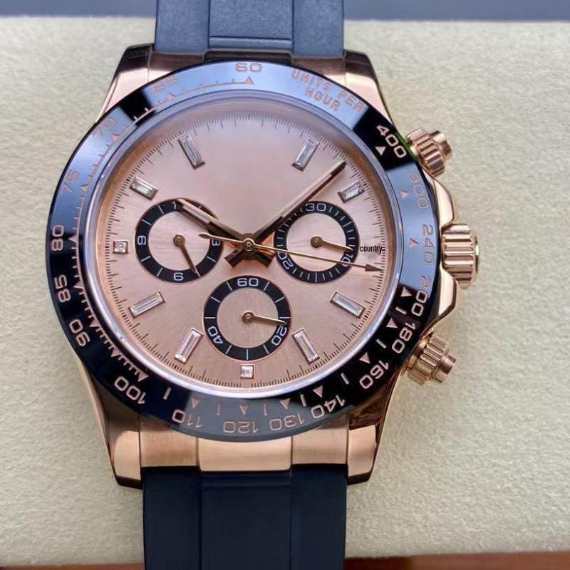 Мужские многофункциональные часы Laojia Daytona Series, цементно-серые, с автоматическим циферблатом "Панда", из нержавеющей стали