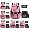 3Pcs/set Anime 26 English Letter Printed Backpack with Shoulder Bag for Teenager Student Girl Boy Bookbag Large Capacity Travel Bag Kid Gift Mochila