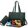 2 In 1 Handbag Lunch Bag Combination Bag Large Handbag Women'S Insulated Lunch Box Women'S Oblique Cross Computer Bag