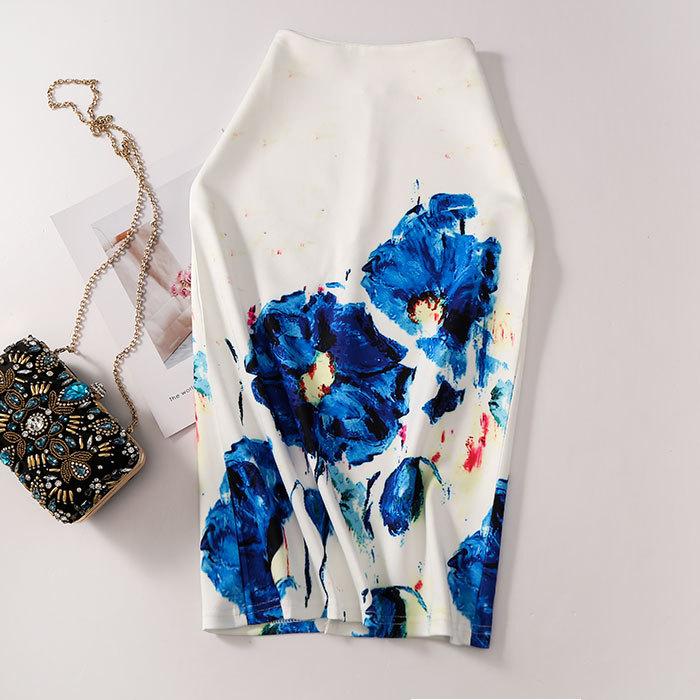 Женская юбка-карандаш с цифровым принтом, юбка-полудлина и облегающая юбка OL.