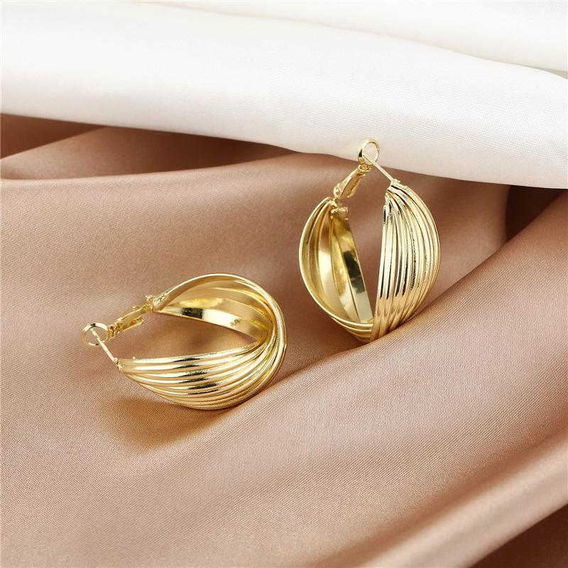 Серьги из серебра 925 пробы, многослойные, обернутые, минималистичные - Модные, Уникальные, Смелый Дизайн