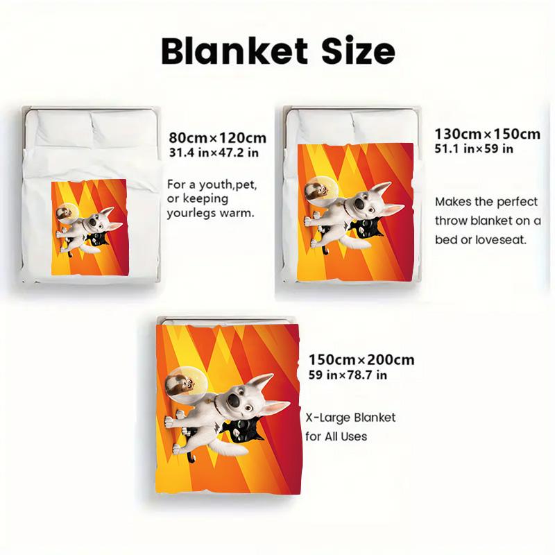 Cartoon Cats and Dogs 2D Flat Pattern Flannel Blanket High quality All Seasons Warmth and Comfort Perfect for Christmas Gifts.NMT0928239