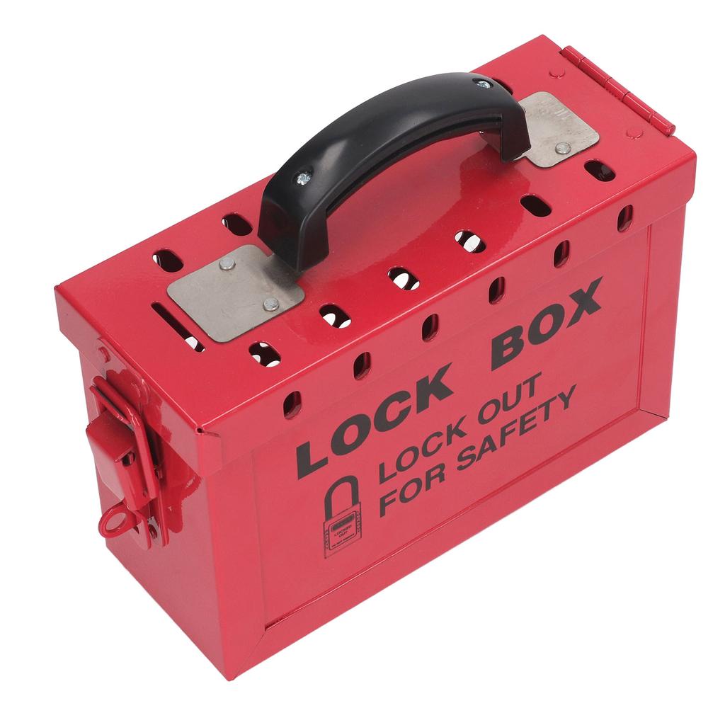 Lockout Tagout Box Portable Safety 13 Guage Lockout Tagout Group Lock Box For OSHA Compliance Group