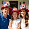 American Flag Top Hat, Uncle Costume Hat for 4th of July, Red White Blue Patriotic Party Decoration for Adults, Independence Day