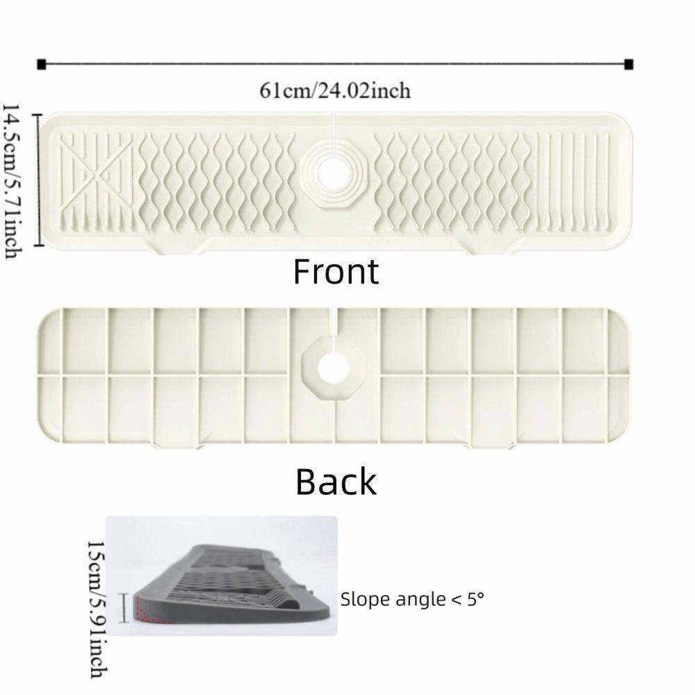 Slope Design Kitchen Sink Splash Pad Extended Sink Draining Pad Faucet Splash Guard  Washbasin