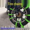 Universal Anti-Skid Tire Chains for Electric Vehicle, Motorcycle, and Tricycle - Snow Emergency Protection Cable Ties.