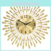 Modern Iron Art Wall Clock With Silent Sweep Movement For Living Room Decor