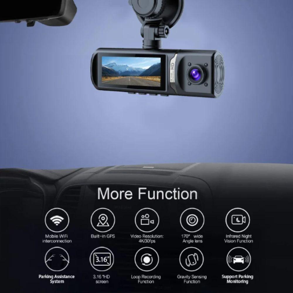 WDR Dynamic Adjustment Dash Cam 4K Ultra HD Car Dash Camera Video Recorder  Car Use