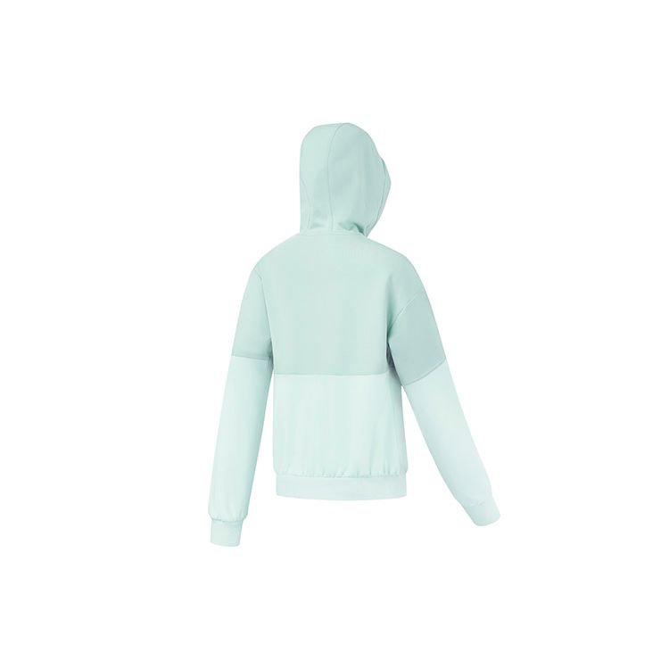 Fila Осень 2023 Новый Американский Стиль Худи Color Block Вязаный Кардиган Спортивный Фитнес Топ Женские топы Dream-Green A11W331503F-TQ