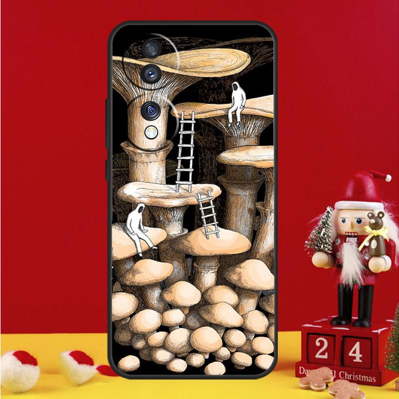 Weird Trippy Mushroom Case For Honor X8b X9b X8a X9a X7a X6a X7 X8 X9 Honor 70 50 10 90 Lite Magic 6 5 Pro Cover