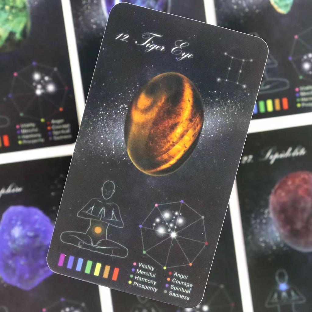 Карты исцеления кристаллами, электронный путеводитель по играм Oracle Deck Games, 60 шт. Карты (48 кристальных карт и 12 карт зодиака) 10,3*6 см