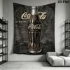 Timeless Elegance Cocacola'S Classic Design Tapestry Wallmounted Fashion Print Wall Covering Decoration Homestay Soft Decoration Tapestry