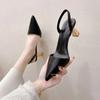 Women Slingback Design Thin Heeled Pumps High Heels Sandals for Woman Slip On Pointed Toe Party Shoes Sexy Versatile Heels Women