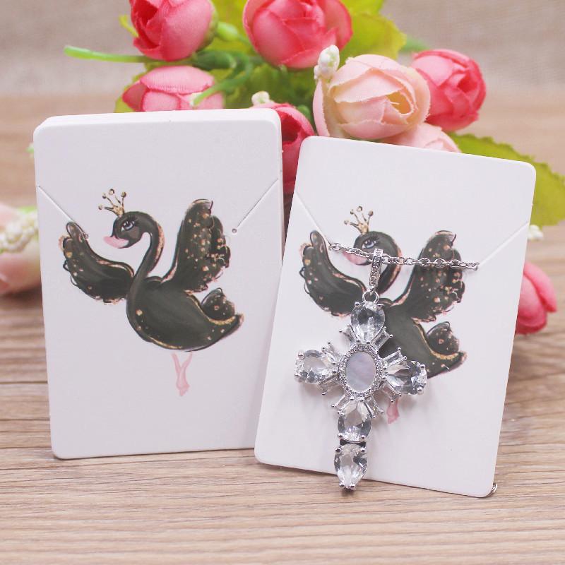 Zerong 50 шт. цветочных сережек и ожерелий, демонстрационные карточки, картонный набор ожерелий, кулон, упаковка, бирка, карточка 5x7 см