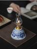 Retro Chinese Ceramic Kerosene Butter Lamp - Nostalgic Indoor Decor