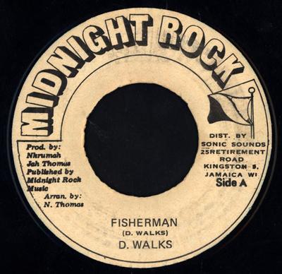 7-дюймовая пластинка DENNIS WALKS Fisherman NONE Midnight Rock 1983 Ямайка Регги Ска Даб Б/у