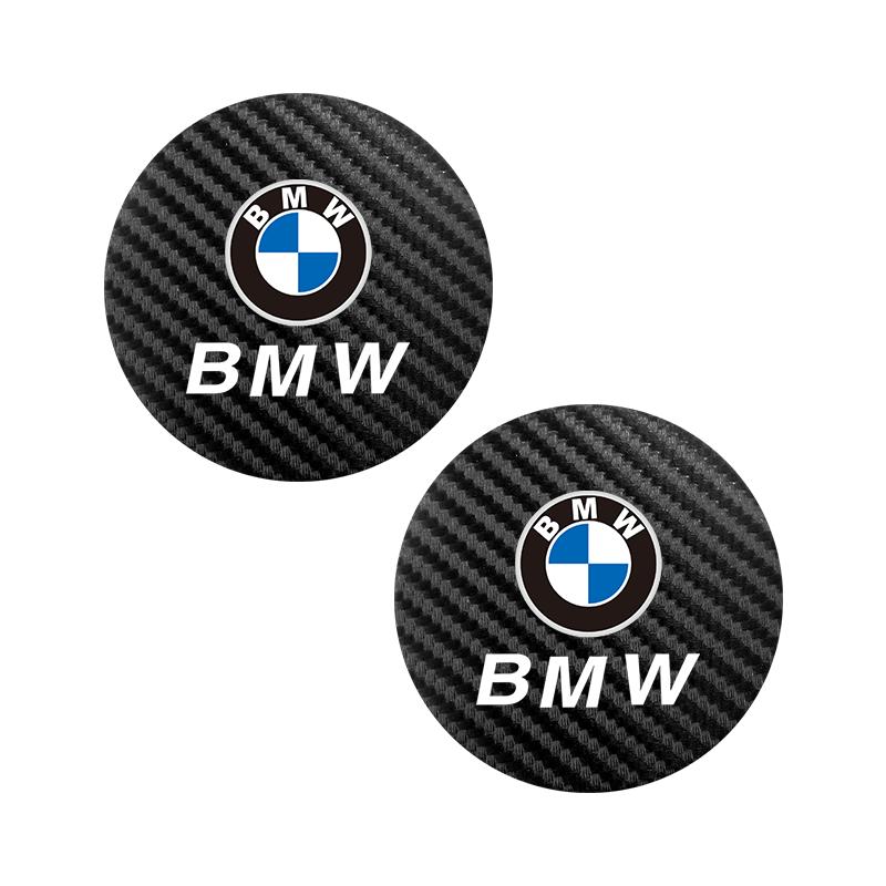 FA82Pcs Car Leather Coaster Mat Anti-slip Water Cup Pad For BMW M Performance E46 E90 E60 F20 X1 F10 F30 X3 E70 E39 E36 E87 X7 E92