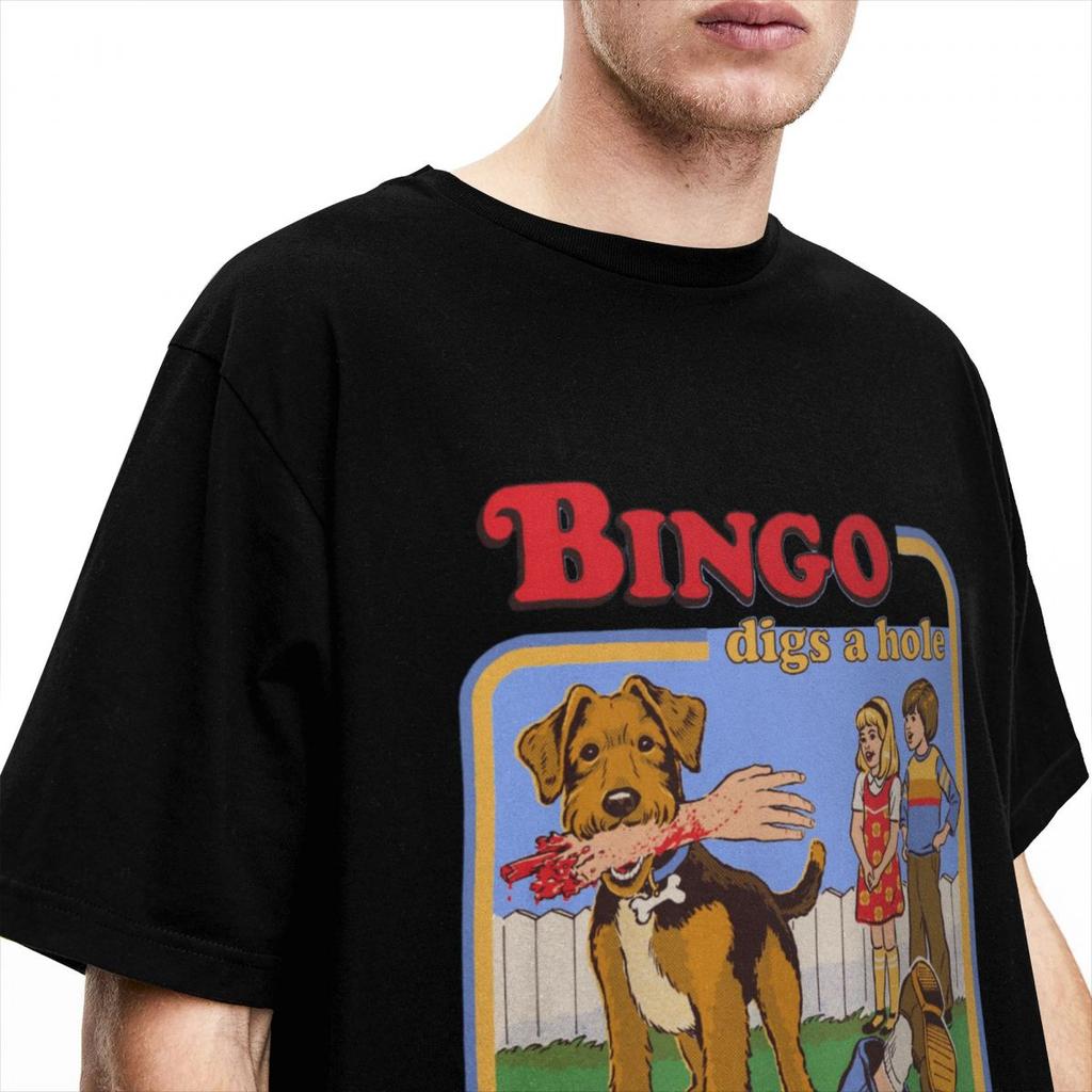 Мужские и женские винтажные футболки с ужасами и темным искусством Bingo Digs A Hole, потрясающая одежда из 100% хлопка в стиле 80-х годов, юмористическая футболка
