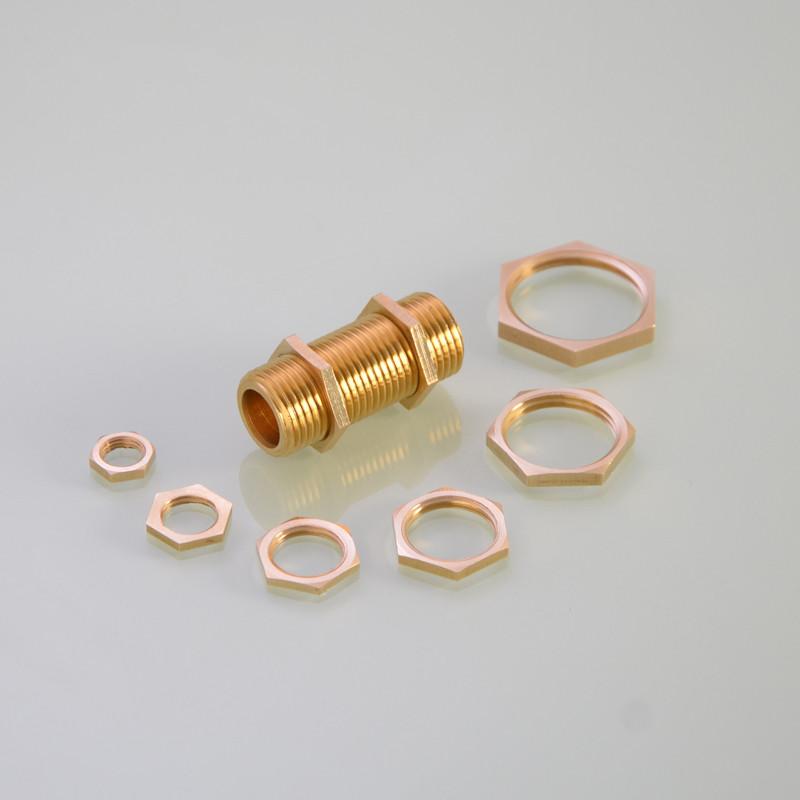 Латунные шестигранные стопорные гайки Фитинги для труб M10 M12 1/8" 1/4" 3/8" 1/2" 3/4" 1" BSP Внутренняя резьба Шестигранный хвостовик Колпачок Медь