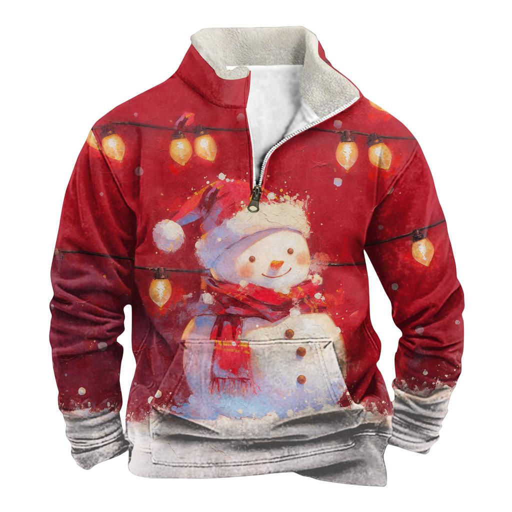 Spring And Men's Standing Collar Sweatshirt Is Outdoor Casual Sweaters Tops