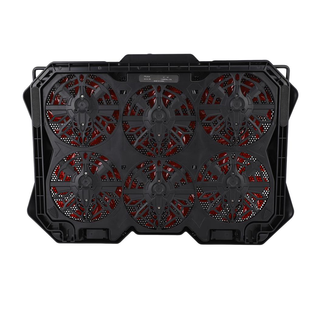 Охлаждающая подставка для ноутбука с 6 регулируемыми по высоте уровнями, RGB-подсветкой, бесшумными 6 вентиляторами, металлической сеткой, для игрового ноутбука, охлаждающая подставка для компьютера, для нижней части