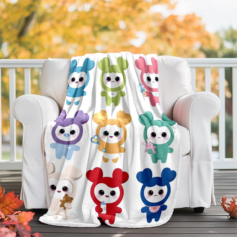 TWICE Flannel Blanket Soft All-Season Throw, Design for Camping, Car Travel, Hiking Sofa, Bed, Office Perfect Gift for Parties