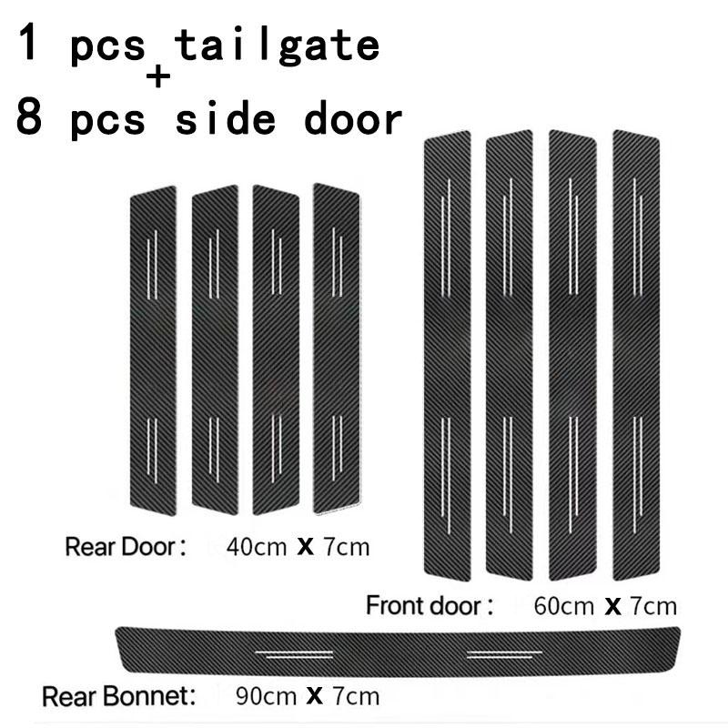 Carbon Fiber Car Trunk Bumper Protective Sticker Interior For seat leon ibiza Alhambra Exeo Altea Arona Mii IBL Car Accessories ujm690