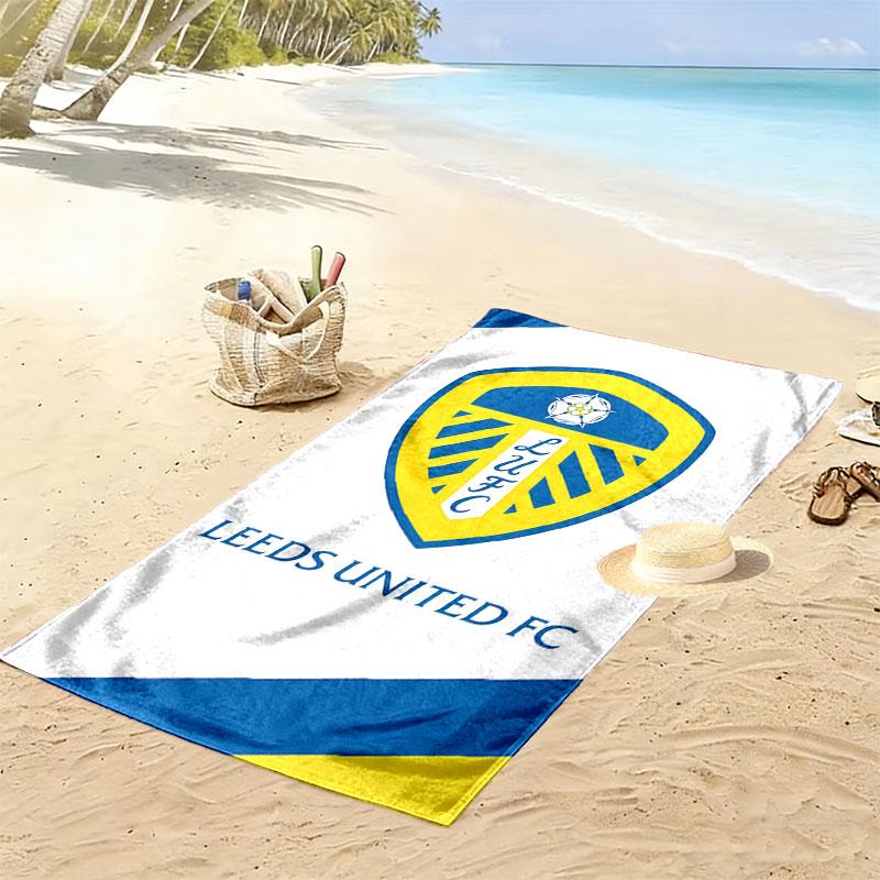Пляжное полотенце с логотипом LUFC, большое, мягкое, быстросохнущее, для пляжа, кемпинга, плавания