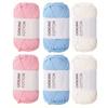 6pcs Yarn Soft Cotton-Nylon Blend Easy-to-Use Yarn for Hand Knitting Crocheting Beginner Crochet Yarn
