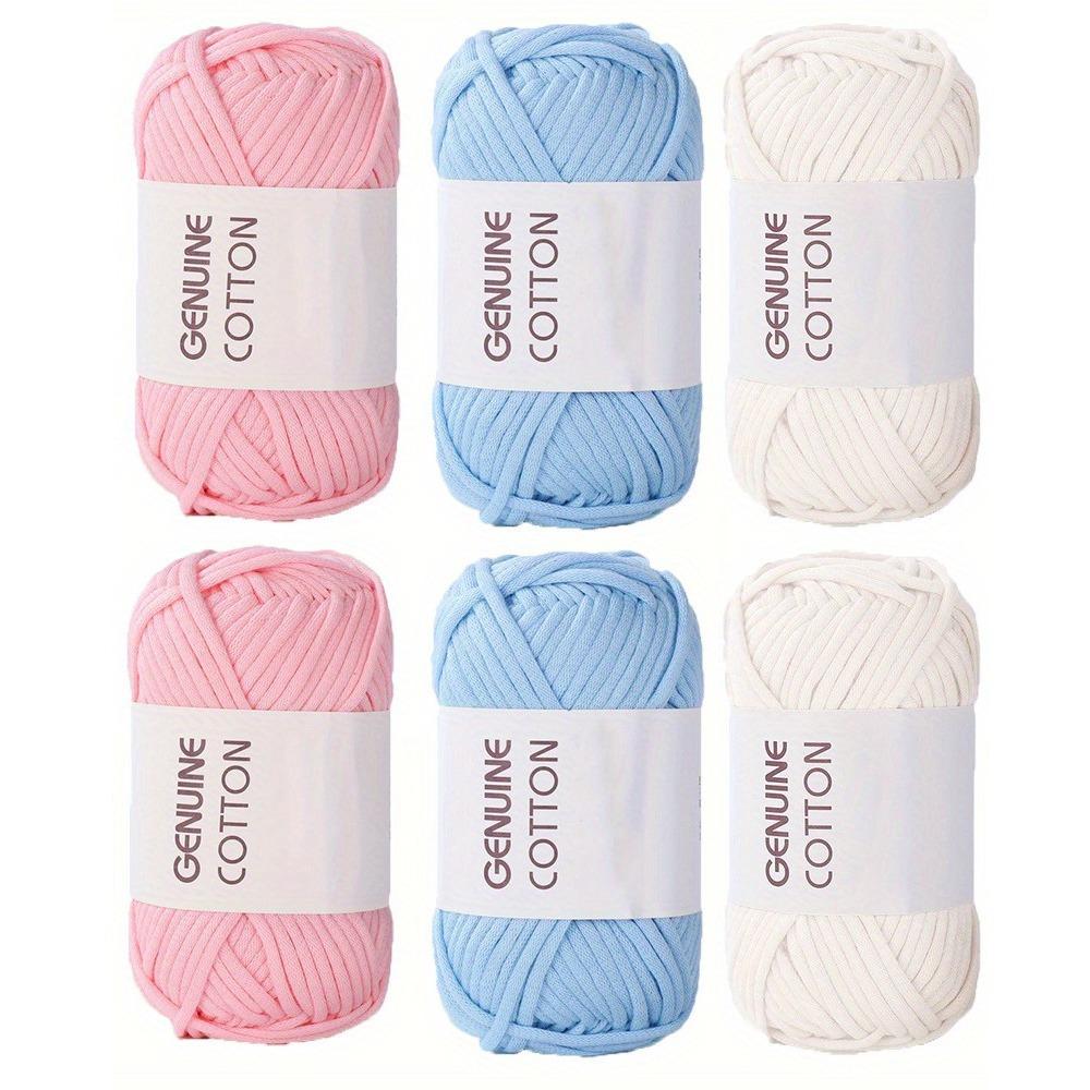 6pcs Yarn Soft Cotton-Nylon Blend Easy-to-Use Yarn for Hand Knitting Crocheting Beginner Crochet Yarn