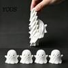 Ручной антистресс-игрушка, 3D-печатная скользкая фигурка призрака, Вращающаяся Хэллоуинская игрушка, Игрушка-скручивалка, Белый настольный декор для подарков на вечеринку, Снятие стресса