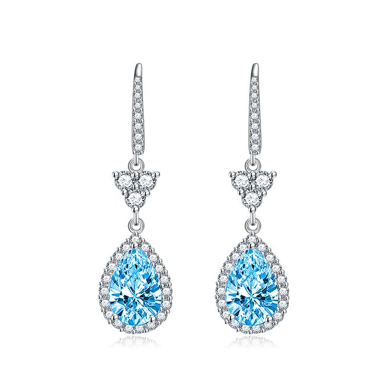 Sace Gems Classic Copper Alloy Zircon Earrings Ladies Jewelry Wedding Promise Party Gift