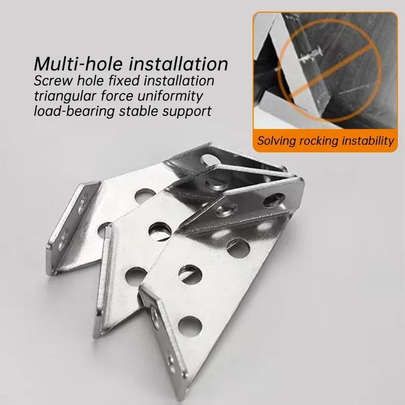 40 шт. Набор угловых соединителей для мебели, металлический трапециевидный угловой кронштейн, треугольная угловая скрепка, опора для ящика стула, полки
