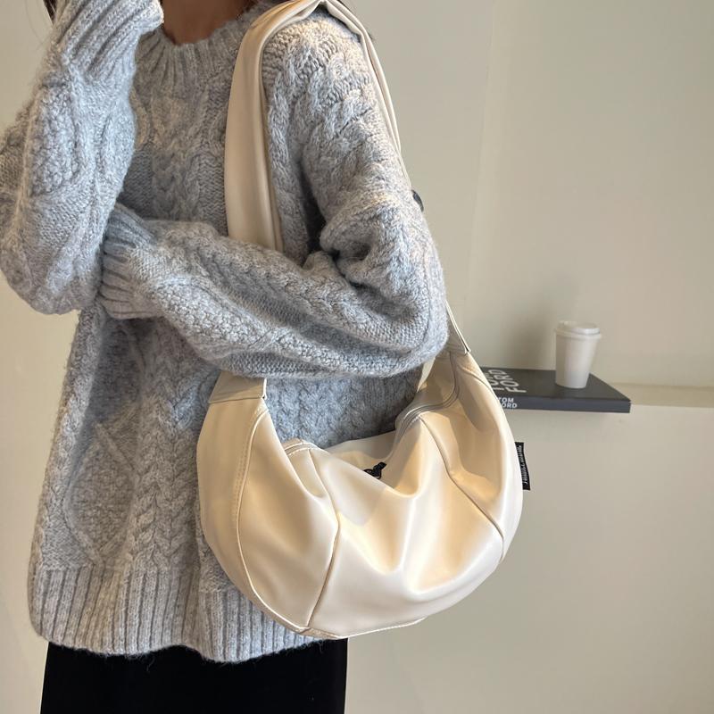 Women's Popular Dumpling Bag Crossbody Bag PU Leather Shoulder Bag Cattle Bag