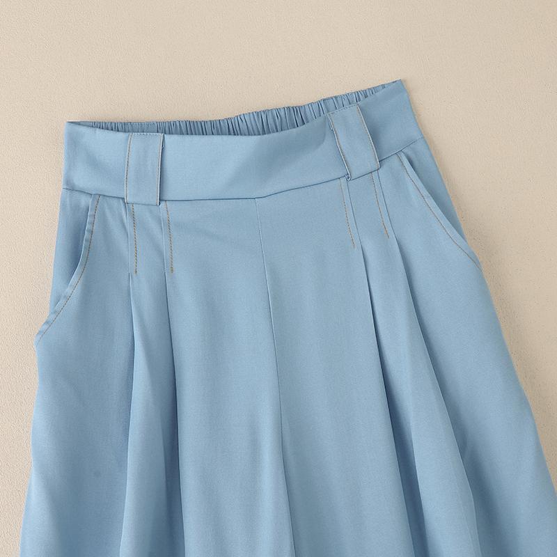 ZANZEA Женские повседневные свободные широкие брюки с эластичной резинкой на талии