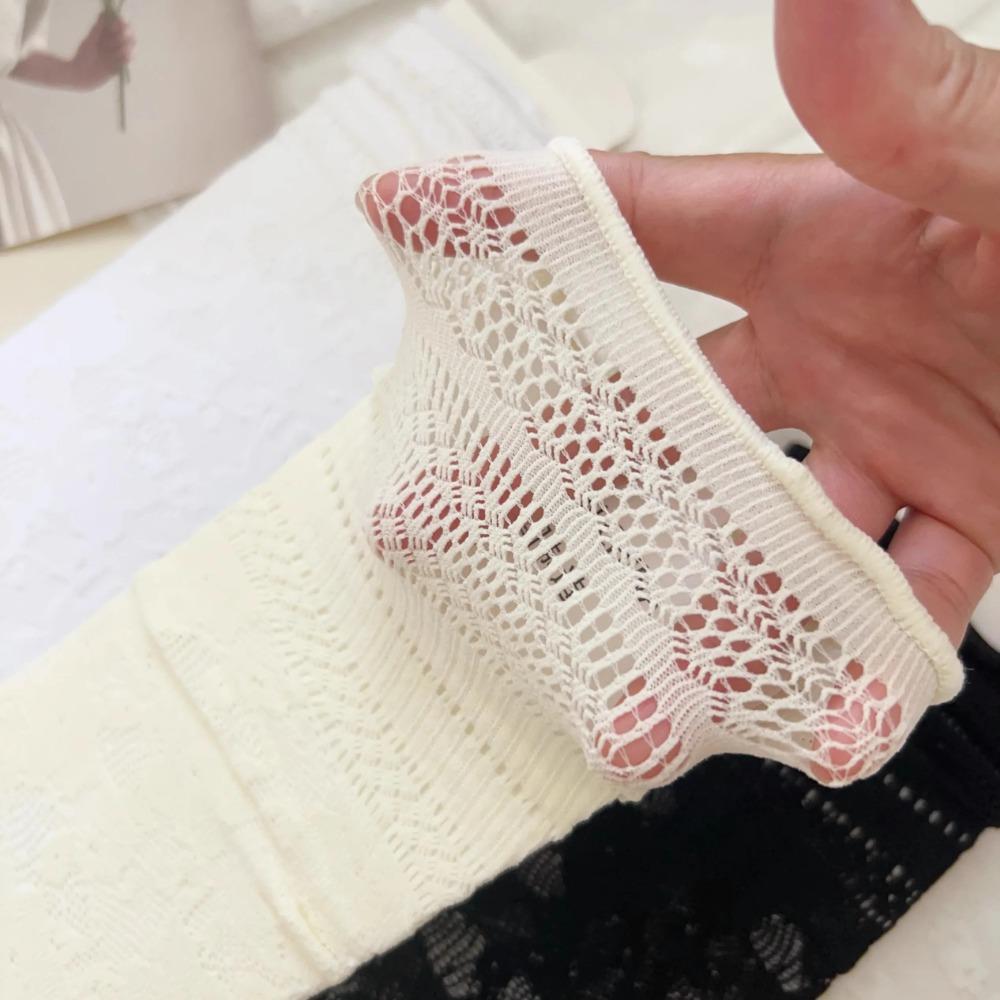 1Pairs Hollow Out Mesh Two-Toed Socks Lace High Tube Socks New Tabi Sox  Women