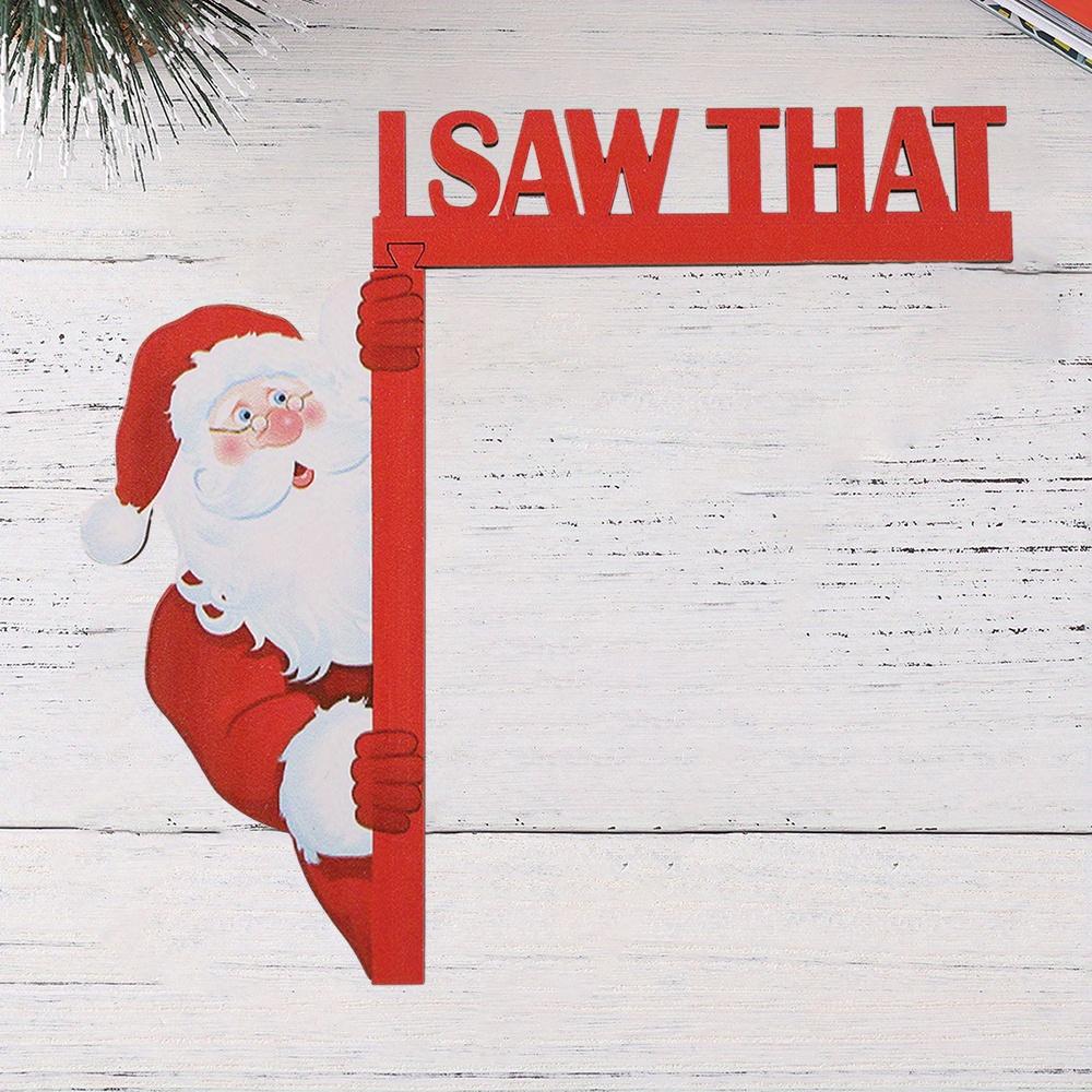 1 шт. Рождественский Угловой Знак для Двери Санта Олень Украшение Деревянная Рамка Угловое Украшение Рождественский Знак на Дверь Настенная Скульптура