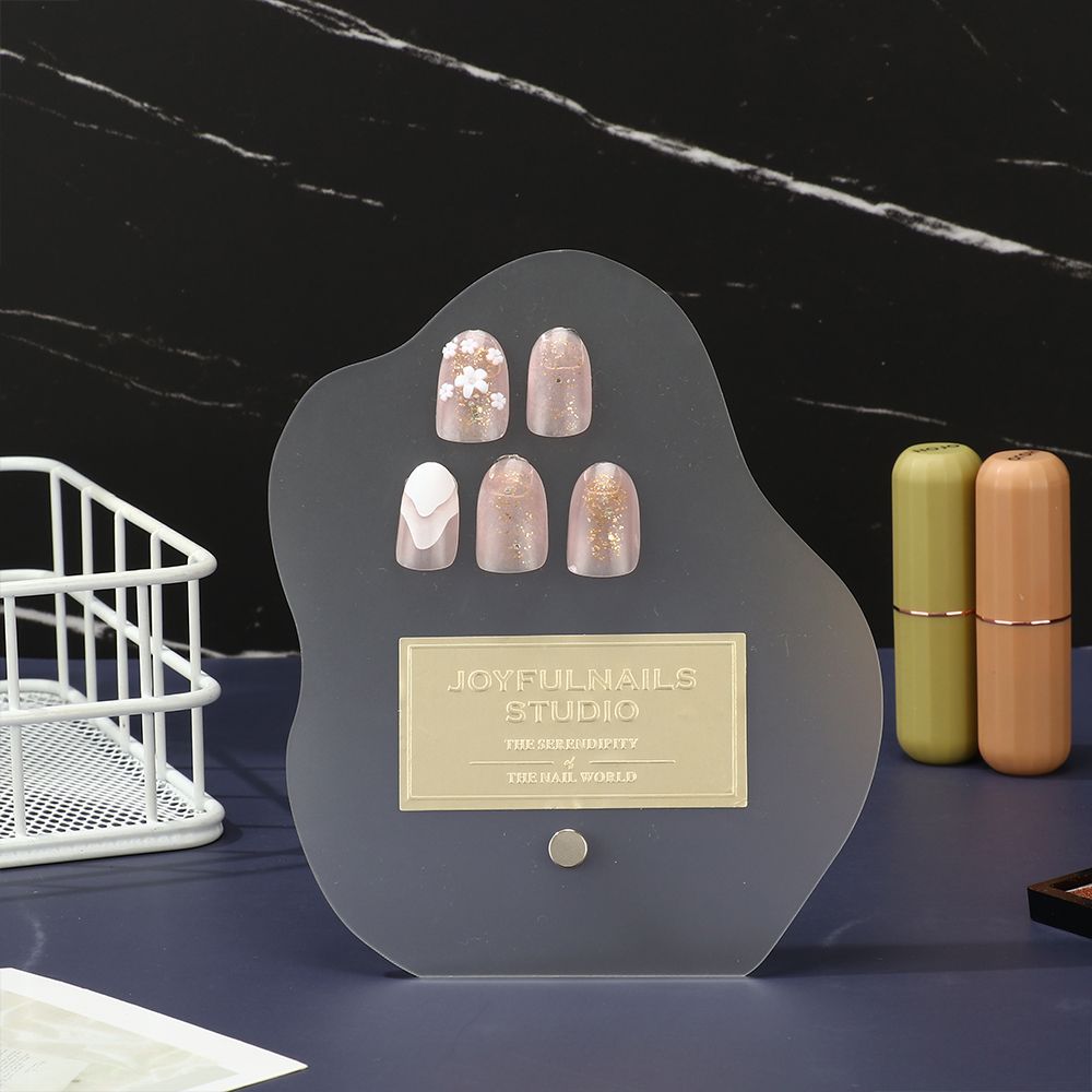 Акриловый прозрачный матовый демонстрационный стенд для накладных ногтей, держатель для дизайна ногтей, демонстрационная доска, цветная карта