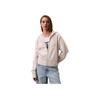 Calvin Klein Loose Fit Zip Up Hooded Long Sleeve Jacket Women Jackets Beige 40WP104-050