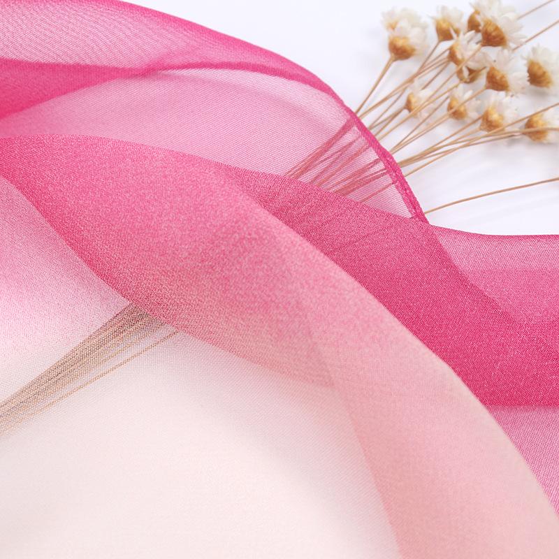 Silk Scarf For Women In Summer Fashionable Shawl Thin And Versatile Spring And Autumn Sand Scarf Long Chiffon Small Strip Scarf