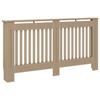 MDF Radiator Cover 152x19x81 Cm - VIDAXL - Brown - Modern Slat Design