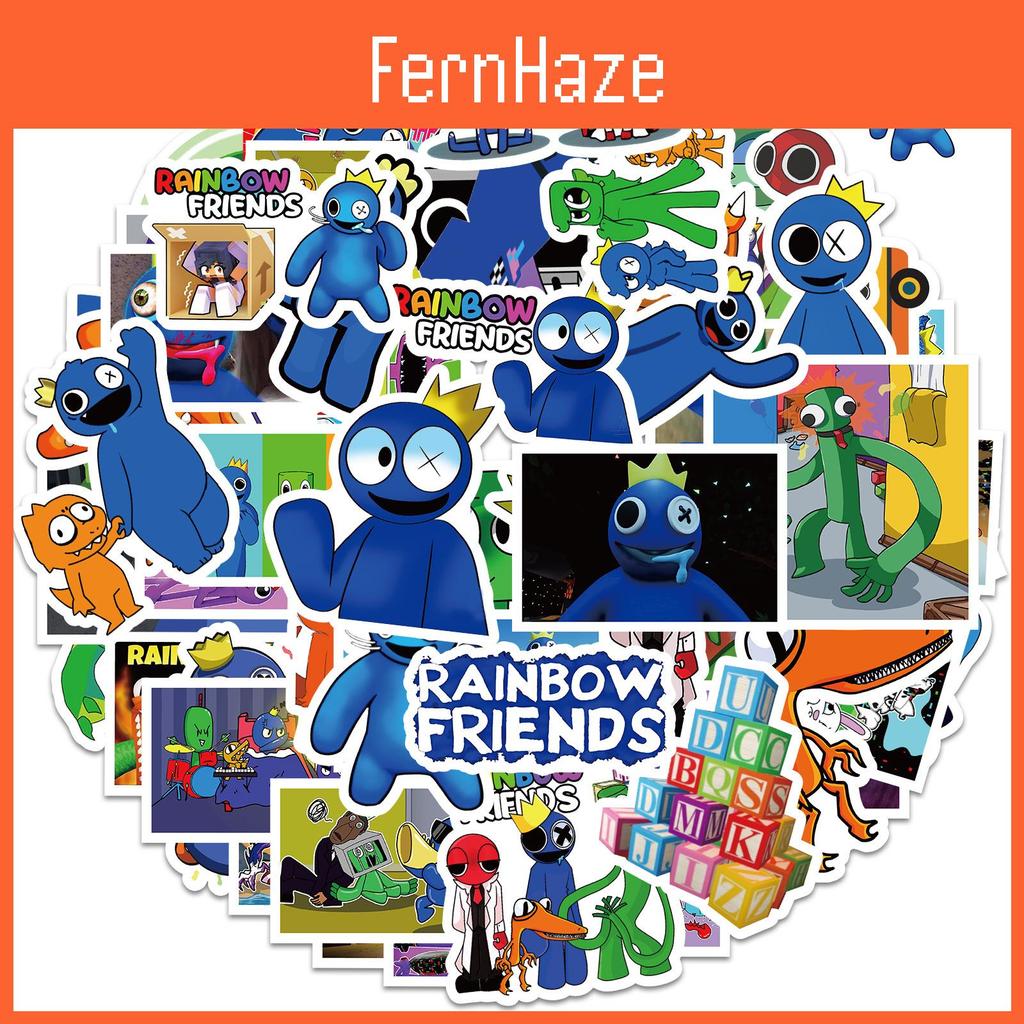 ПВХ Материал Roblox Rainbow Friends Наклейки Водонепроницаемые и Съемные