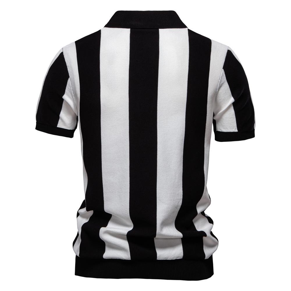 Новая летняя шерстяная рубашка-поло с короткими рукавами и лацканами