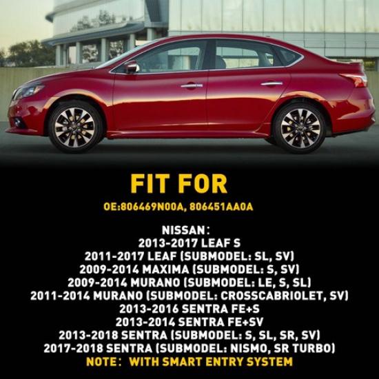 Наружная ручка двери передняя со стороны водителя для Nissan Maxima/Murano 2009-14