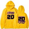 Script-racer Men Hoodie, El Diablo 20 Cursive Front & Racing Letter Back Print, Warm Fleece Sweatshirt for Sport Urban Street Outfits
