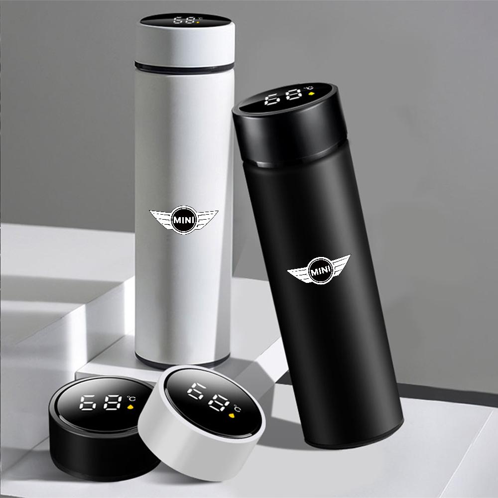 Stainless Steel Car Smart Thermos Mug Temperature Display Thermal Cup Bottle For MINI Cooper JCW WORKS S R55 R56 F55 F56 R57 R58 zbfhp66