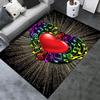 Цветная Музыкальная Нота Сердце Коврик под Стул Офисный Ковер, Домашний Декор, Подставка под Мышь Подарок, Подходит для Спальни, Гостиной, Различных Комнат