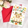 10PCS Cute Cartoon Christmas Greeting Cards Set with Envelopes, Large Size Hand-drawn Xmas Cards for Holiday Wishes & Gifts