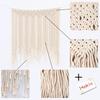 Large Cotton Handmade Woven Wall Hanging Macrame Wall Hanging for Boho Wedding Living Room Bedroom Wall Decoration 100x115 Cm